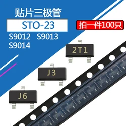Pack of 100 SOT - 23 Surface - Mount Transistors (S9012 2T1 100pcs)