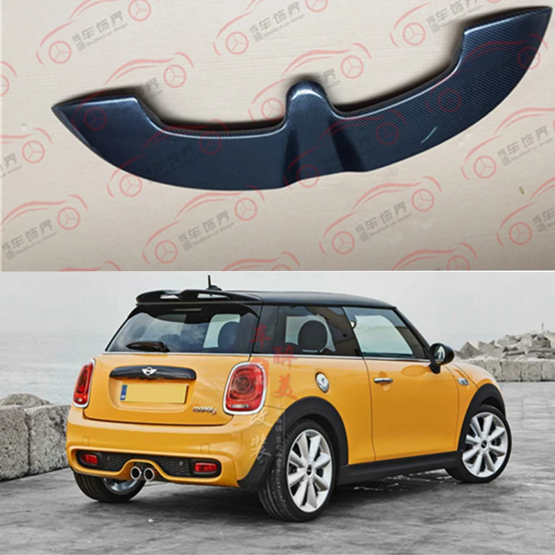 Best Price Carbon Fiber JCW Roof Spoiler Glossy Carbon fiber Rear Window Wing Body Kit Racing Accessories Trim For Mini F55 F56 Cooper