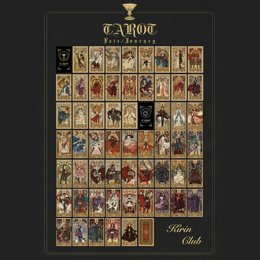 80pcs/set and Card Collection Book Fate/FGO Journey Tarot The Holy Grail War Alter Toys Hobbies Collectibles Game Anime Cards