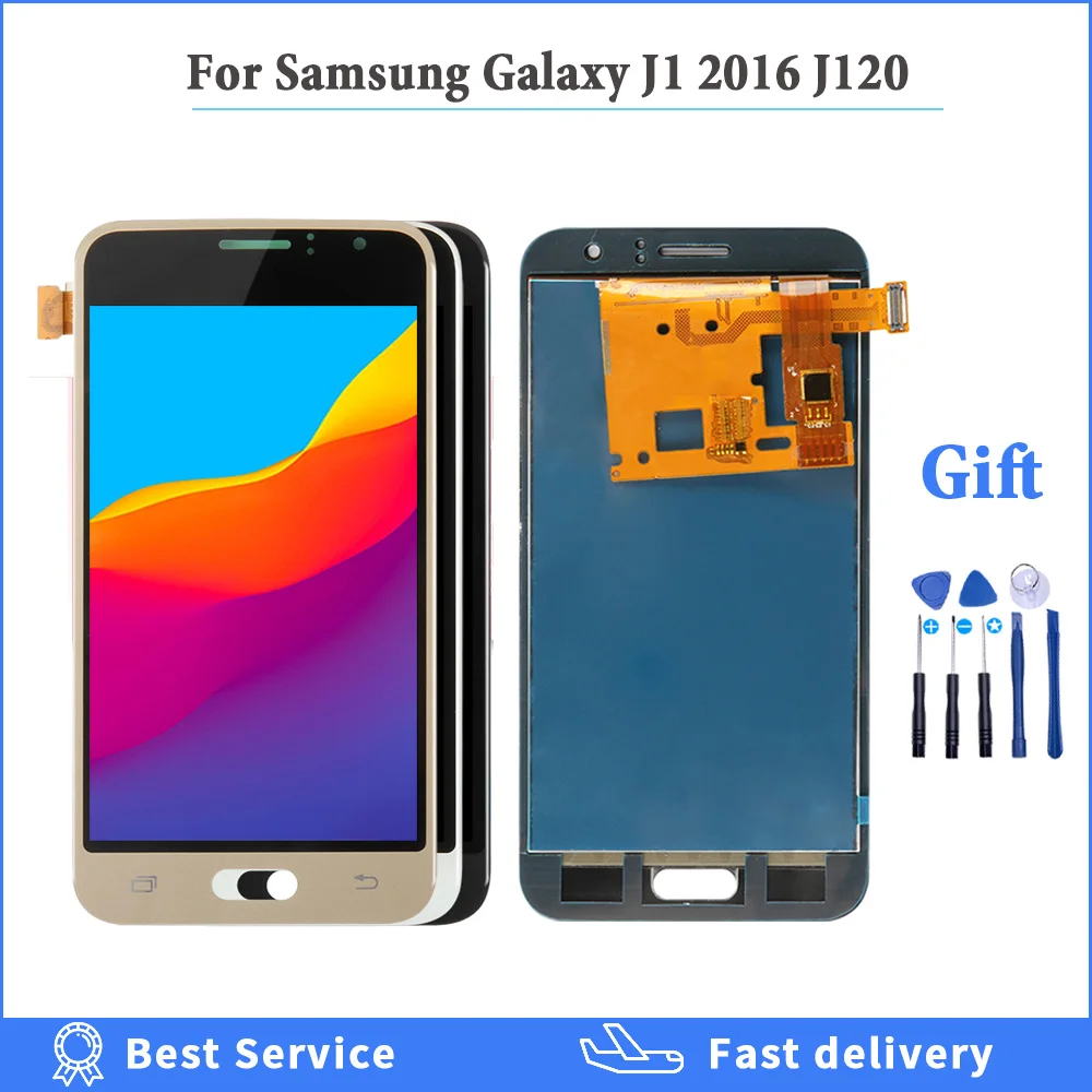 tested For Samsung Galaxy J1 2016 LCD J120 Touch Digitizer Assembly J120F Display J120H Screen adjust brightness | Мобильные