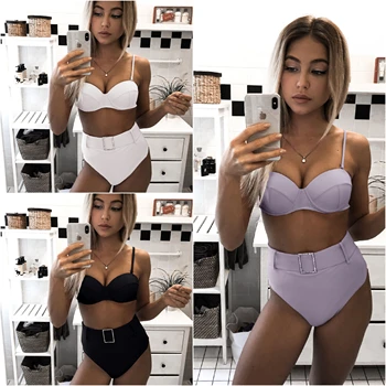 

Sexy Thong Bikini Set 2020 Women Swimwear Bandage Push Up Padded Swimsuit Summer Beach Women Bathing Suit Brazilian Monokini Hot