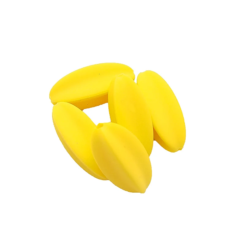 Цвет: желтый Ченкэй 100 шт. BPA бесплатные силиконовые Starfruit Прорезыватель для зубов бусины детская, Жевательная Прорезыватель для зубов бусины для самостоятельного изготовления новорожденных подвеска-прорезыватель, подарок для новорожденных малышей - Цвет: Цвет: желтый