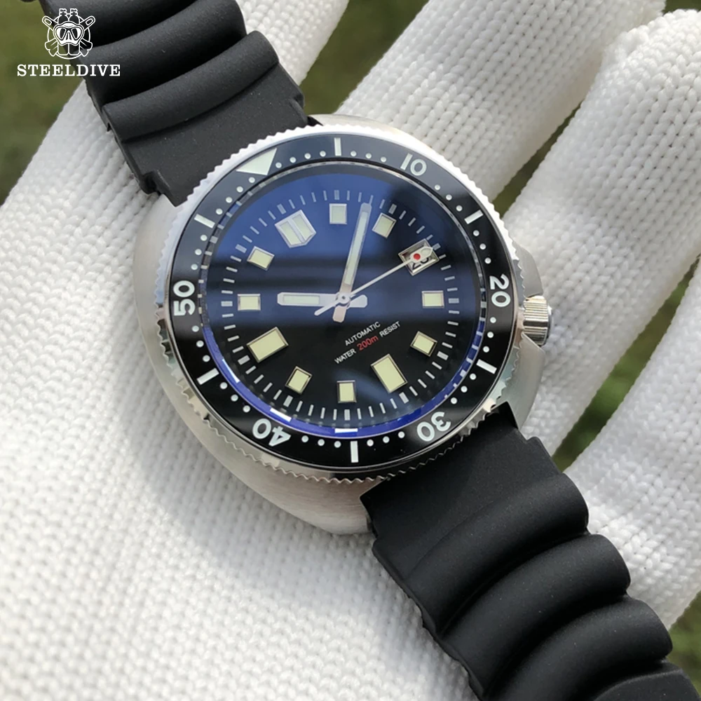 STEELDIVE 200 м часы для ныряния мужские сапфировые керамические ободки C3 светящиеся