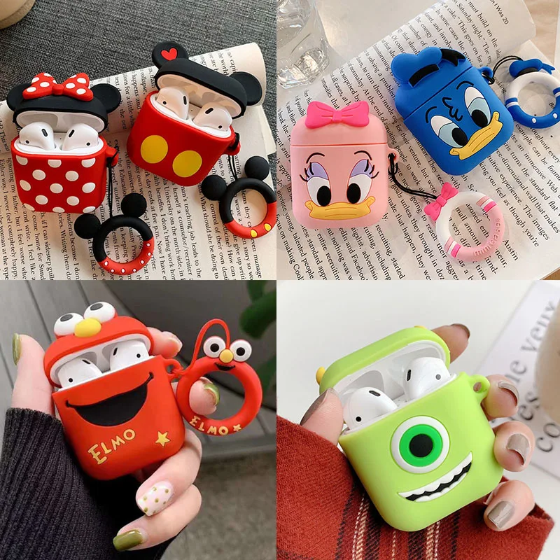

Cute Earphone Bags Case for Apple Airpods Case Cute Cartoon Silicone Accessories Protective Cover fundas for Airpod 2 1 Bags