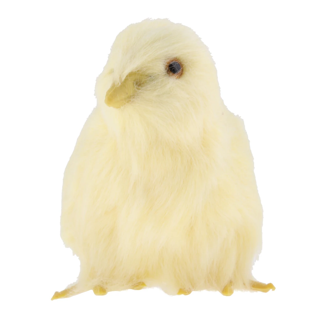 4 Sizes Lifelike Simulation Plush Stuffed Chicken Model Figurine Kids Science Nature Toys Home Decoration
