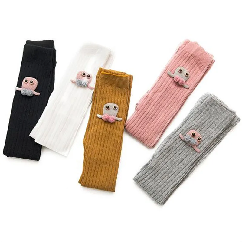 New Spring Autumn Kids Girls Tights Lovely Cartoon Baby Soft Tights Kids Cotton Pantyhose For 0-4 years