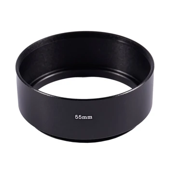 

Replacement Screw in Mount 55mm Camera Metal Lens Hood Black