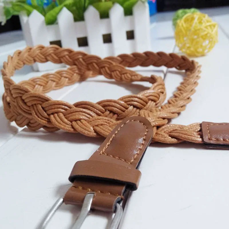 Модные женские ремни для женщин, подходящие ко всему, для юбки, платья, трикотажный поясной ремень с пряжкой, Cinto Feminino пояс, коричневые ремни 629