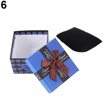 

1pc Watch Box with Cushion Bowknot Gift Box Bracelet Storage Box Bangle Case Jewelry Watch Display Case Gift Packaging Box Stora