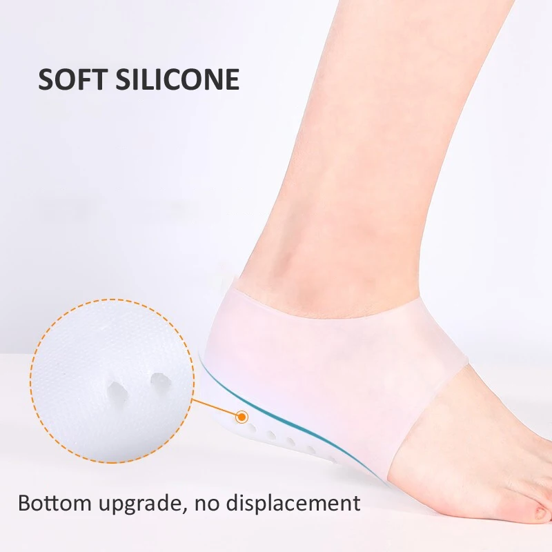 Silicone Invisible Height Increase Insole 1.5CM 2.5CM 3.5CM Lift New Upgrade Soft Socks Shoes Pad for Men Women dropshipping