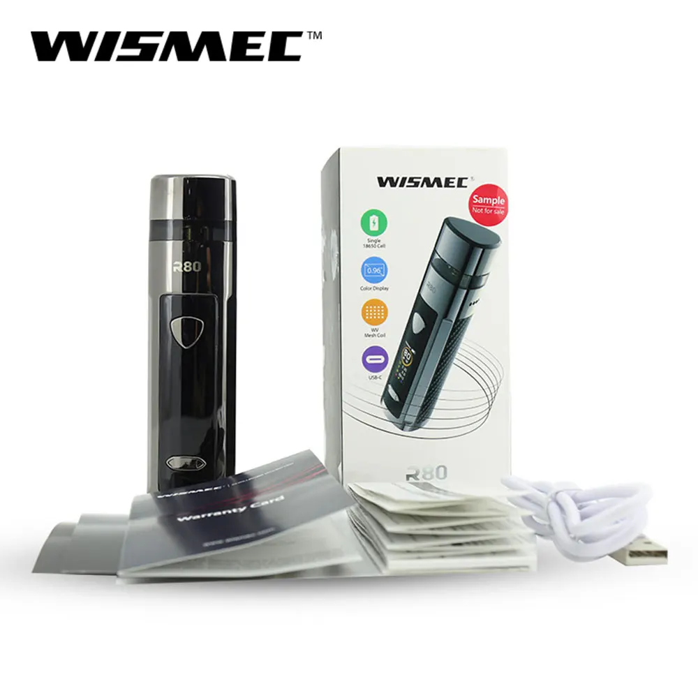 Большая распродажа оригинальный комплект Wismec R80 4 мл картридж WV M 0 3 Ом катушка 8
