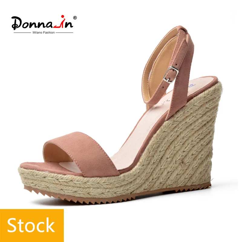 Женские босоножки на платформе Donna in черные розовые синие из натуральной кожи