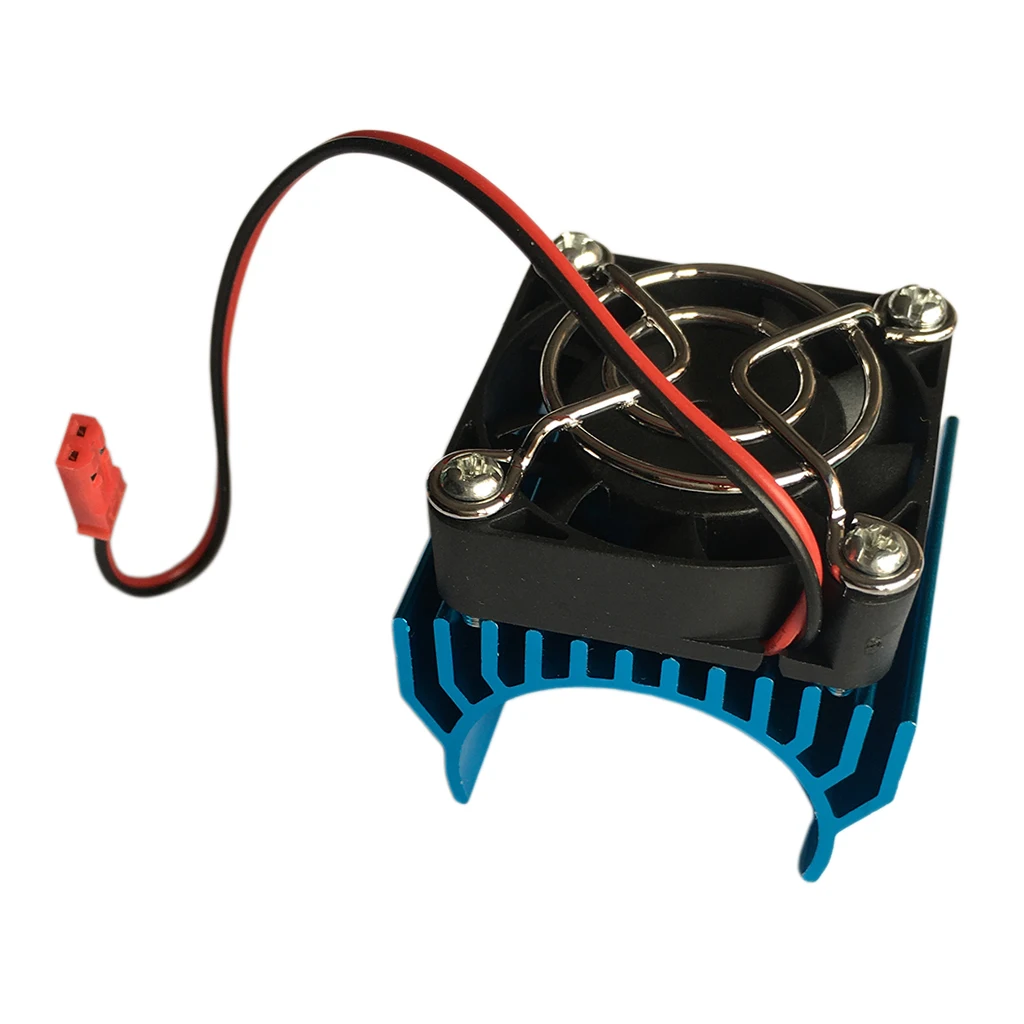 Blue 40-42mm Universal Motor Heat Sink with High Speed Cooling Fan Parts for 1:8 Scale RC Model Vehicle