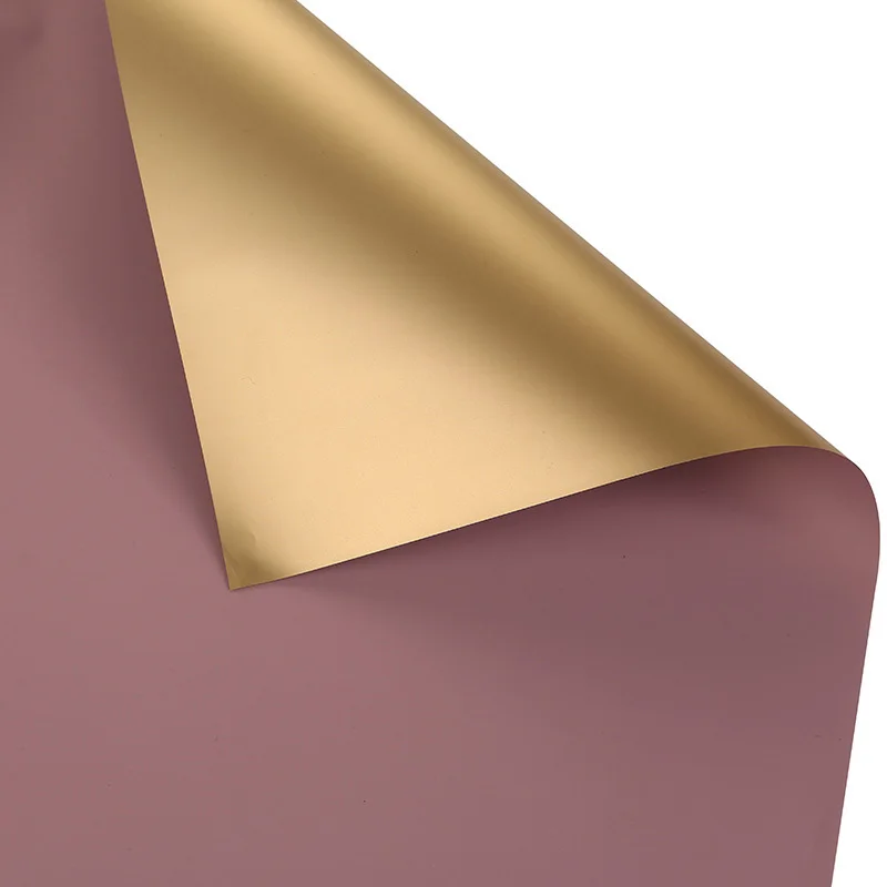 Light purple 5 шт./компл. 60*60 см роскошный золотой цветок оберточная бумага водонепроницаемая бумага DIY Идеальный подарок упаковка свадебные украшения - Цвет: Light purple