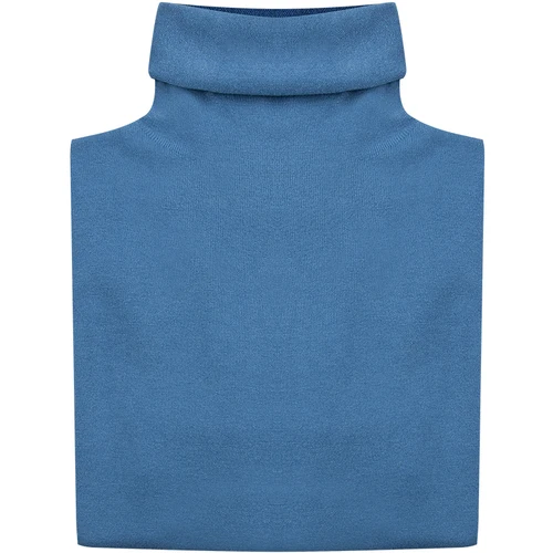sky blue Neploe вязаный свитер с высоким воротом, Осень-зима, свободный свитер с длинным рукавом, новинка, пуловер, свитер, 47565 - Цвет: sky blue