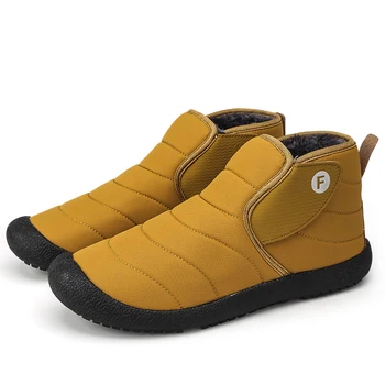 

Casual Shoes Men Snow Boots Comfortable Warm Men Winter Boots Thicken Plus Velvet Couple Cotton Shoes Waterproof Outdoor Bottes