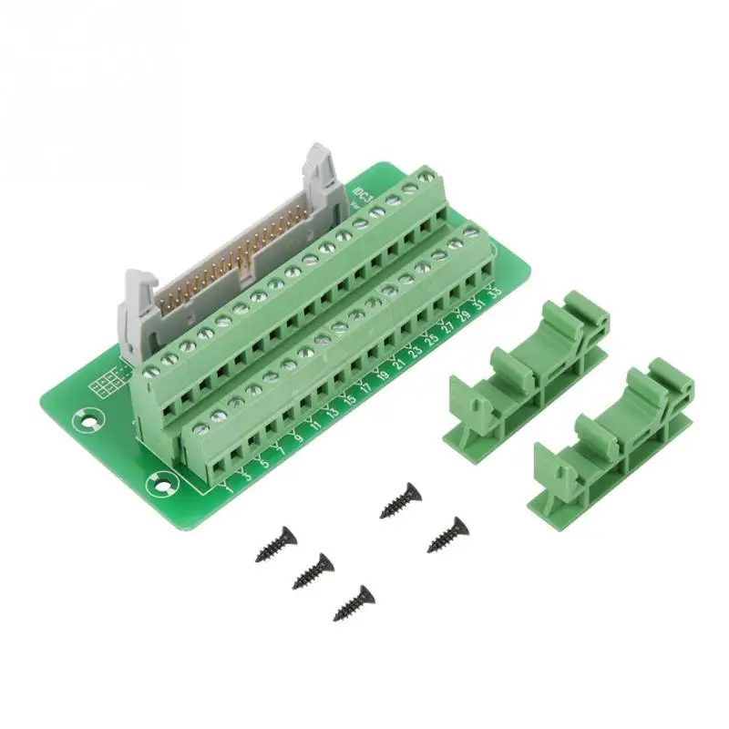 

IDC34P 34Pin Male Header Board Terminal Block Connector PLC Interface with Bracket
