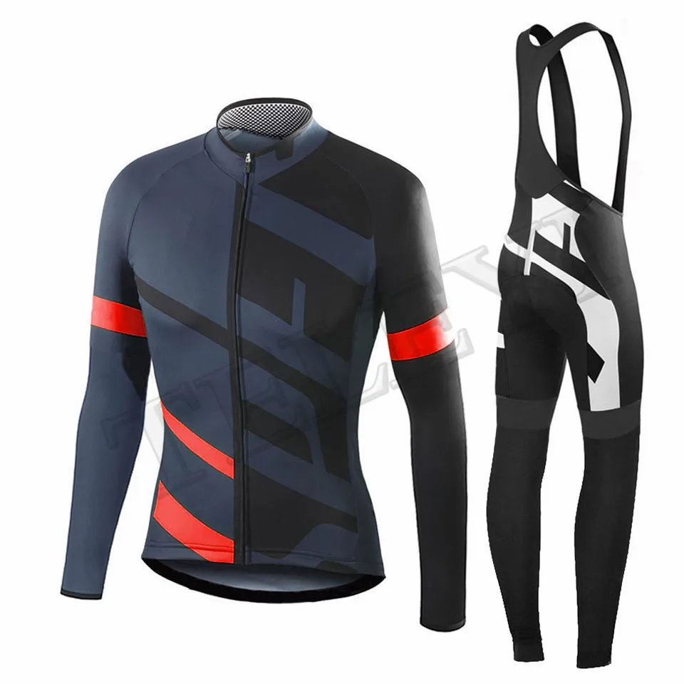 Cycling set Весна осень Команда SPECIALIZEDING длинный рукав Велоспорт Джерси Набор Ropa Ciclismo дышащий гоночный велосипед одежда MTB велосипед 9D гель - Цвет: Cycling set