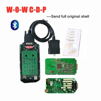

Quality A+++ Original shell Single green board v5.008R2 with bluetooth diagnostic tool for delphis obd car truck scan tools