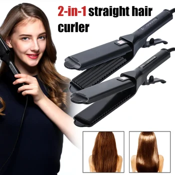 

NEW Professional Hair Straightener Tourmaline Ceramic Flat Iron Curler for Straightens Curling Hair