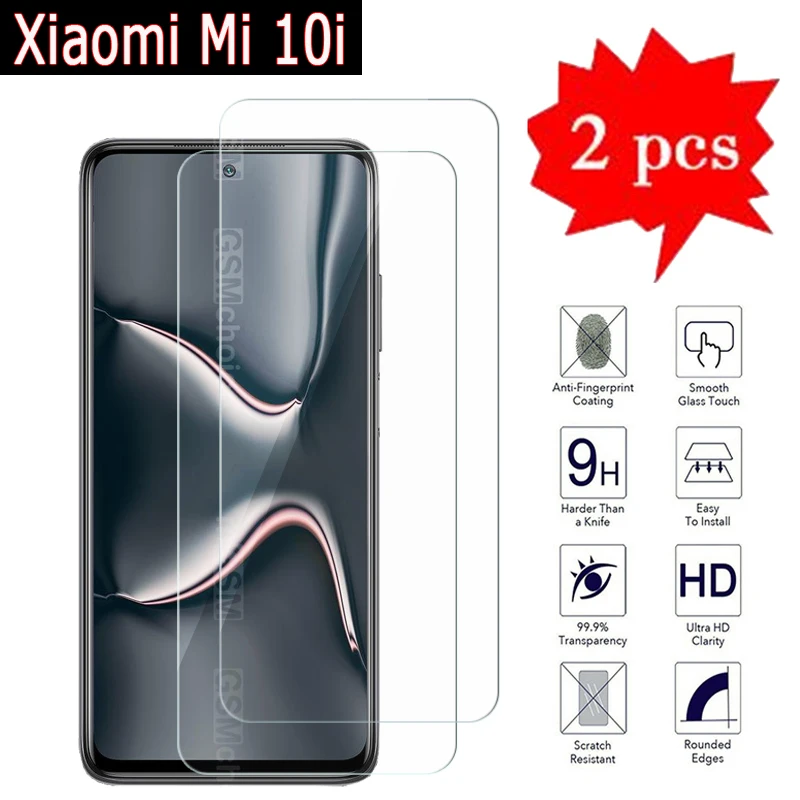 2-1 шт. премиум стекло для Xiaomi Mi 10i M2007J17I крышка телефона защитную пленку на Xiomi 5G