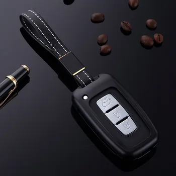 

Alloy Car Key Case Leather Cover for KIA Carens Cerato Forte K2 K3 K5 Car Fob Cover Holder