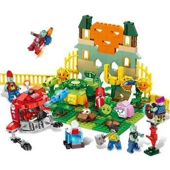 

JX90066 Plant War Zombie Ghost Haunted House Small Particle Building Block Toy