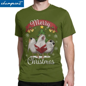 

Birds Marry Christmas T Shirt Men Pure Cotton Casual T-Shirts Porgs Star Wars Jedi Porg Tees Short Sleeve Clothing Graphic