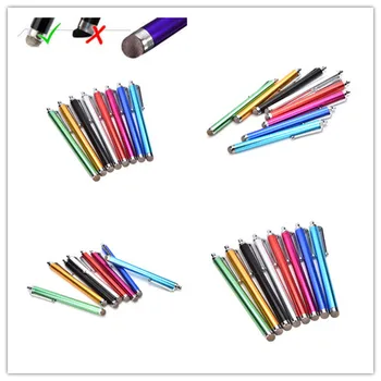 

10pcs 11.2cm Metal Mesh Fine Point Round Thin Tip Capacitive Stylus Pen Tablet Stylus Pen For iPad 2/3/4/air/mini random color