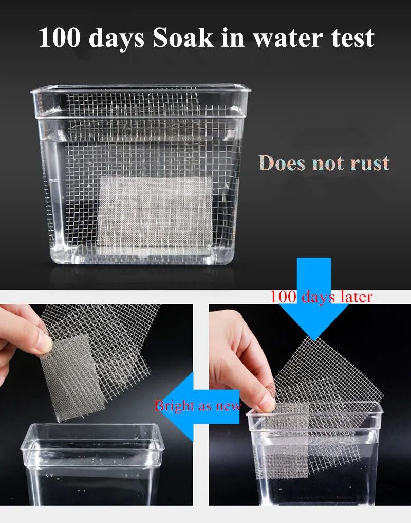 304 Stainless Steel Filter Mesh Screen 20-500 Mesh Stainless Steel Woven Mesh Metal Wire Mesh Screening Car Fix Sheet Net Tools