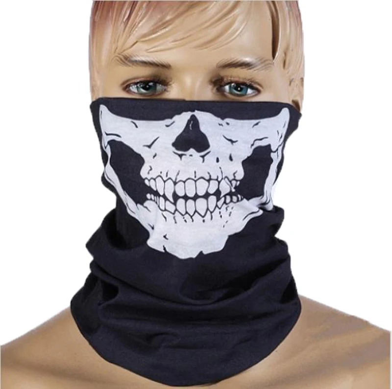 

Skull Protective Dust Face Mask Bandana Seamless Magic Neck Gaiter Face Mask Cover Shield Motorcycle Riding Scarf Cycling Hiking