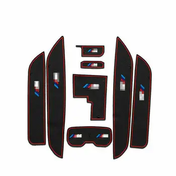 

Car Non-Slip Interior Soft Rubber Door Panel Mats Cup Holder Pad For BMW 7 Series