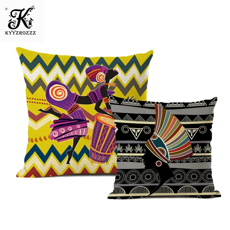 

Art decoration style sofa room decoration cushion cover 45 * 45cm pillow geometric portrait pillow