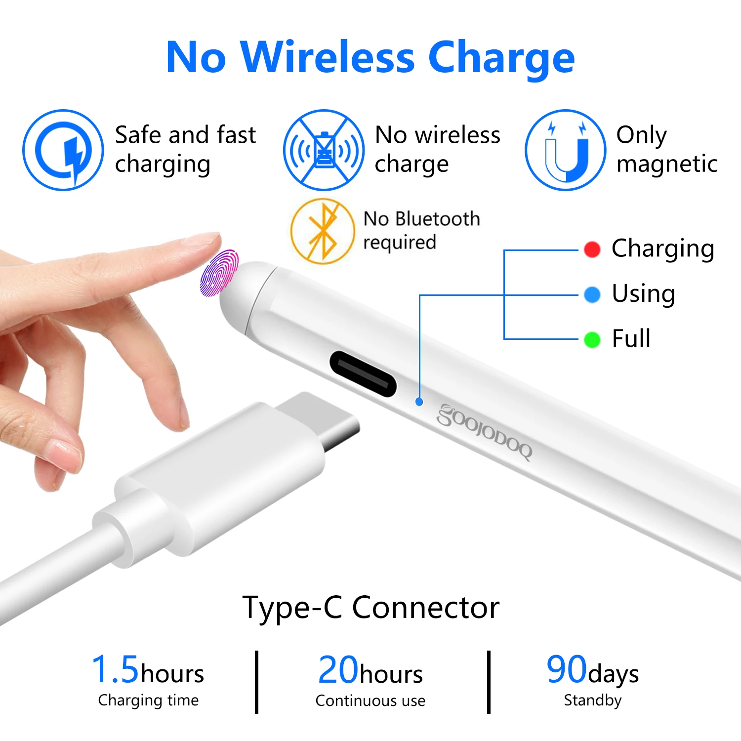 GOOJODOQ Touch Pen Stylus For apple pencil 2 1 for iPad 9.7 Pro 11 12.9 Air 3 10.5 10.2 Mini 5 Tablet Stylus Pen