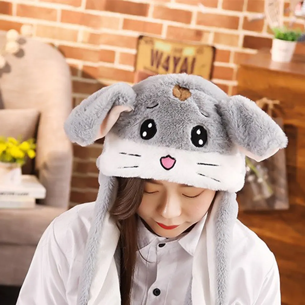 Весенне-осенняя Корейская версия плюшевой шляпы, креативная шапка с ушками, шапка для родителей и детей, милая светящаяся шапка с рисунком