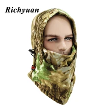 Новые зимние теплые флисовые шапки для мужчин камуфляж головной убор с манишкой Балаклава маска для лица Wargame спецназ маска