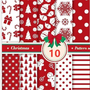 

50/100pcs Christmas Series Square Cotton Fabric Patchwork Cloth DIY Craft Sewing Cotton Cloth Xmas Decors Christmas Decoration