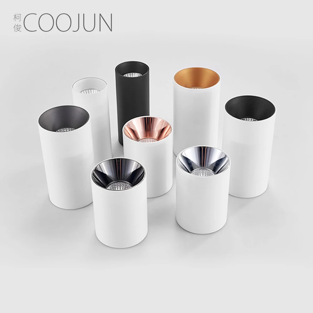 

COOJUN LED Surface Spotlight mounted 7W 12W 4000K Nature white 110-220V Shop Bar Coffee Restaurant High Bright Ceiling Lighting
