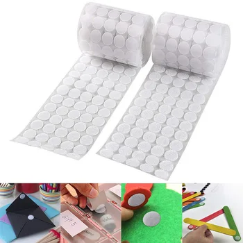 

250/500 Pairs Sticky Back Coins Clear Dots Hook And Loop Self Adhesive Dot Tapes 20mm Diameter QJY99