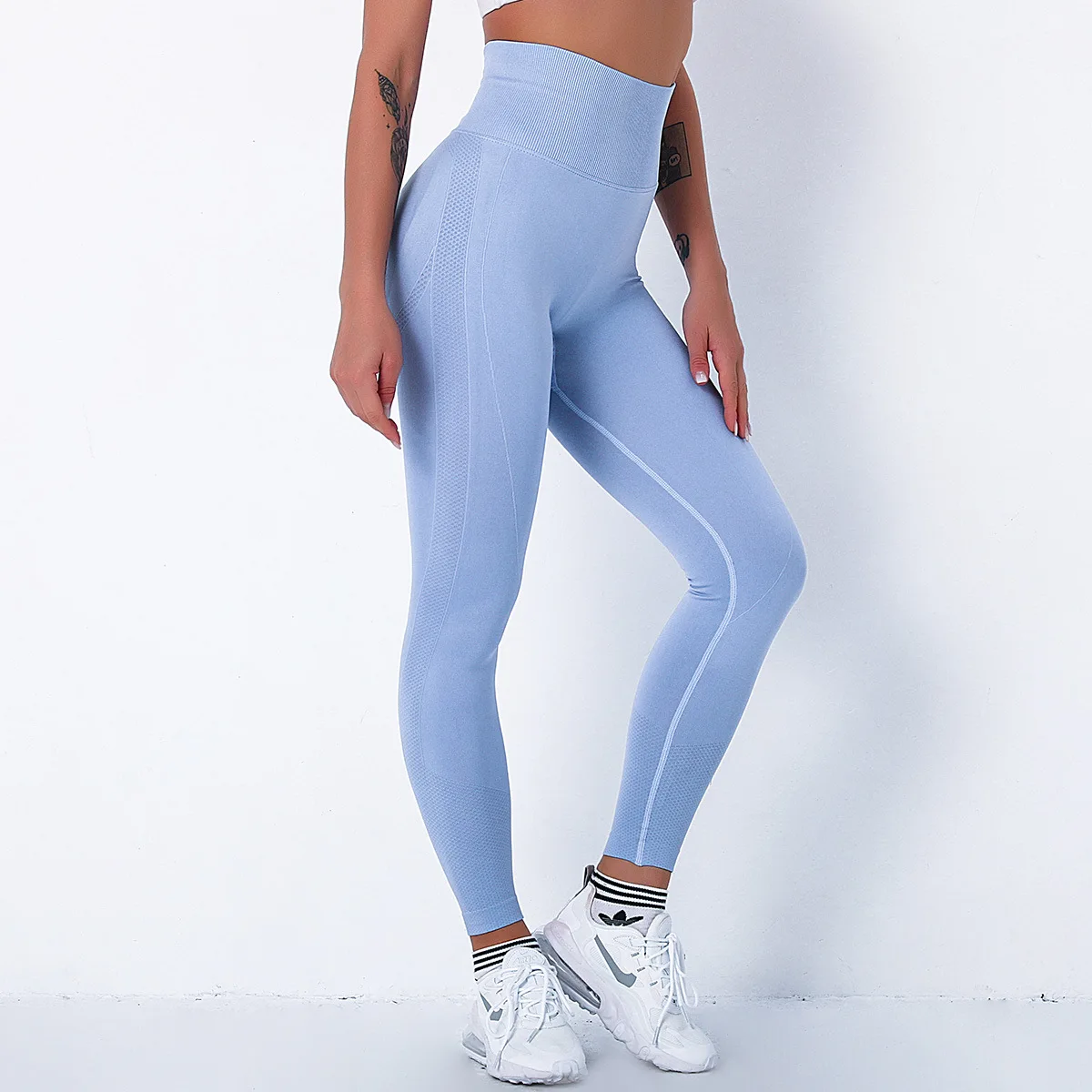 High Waist Seamless Yoga Pants Bubble Butt Push Up Sport Leggings Gym Fitness Compression Tights Workout Running Trousers