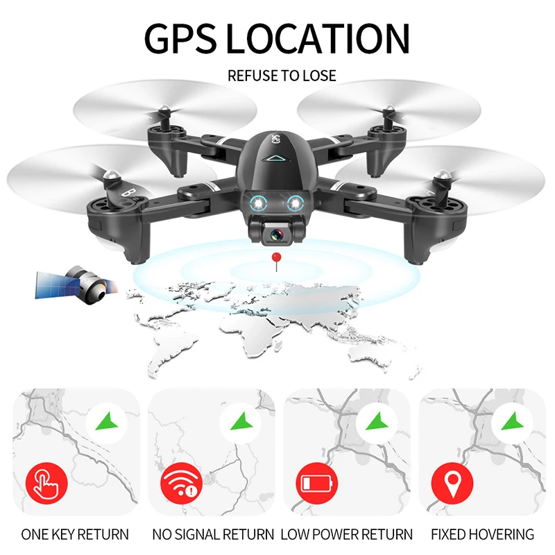 S167 gps Дрон 4K 5G wifi 1080P FPV камера дроны gps следуем за мной высота держать широкоугольный Квадрокоптер с камерой складной Радиоуправляемый Дрон