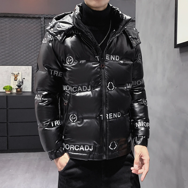 Men's Winter Warm Casual Fashion Down Jacket Youth Popular Coats Jacket hooded puffer jacket