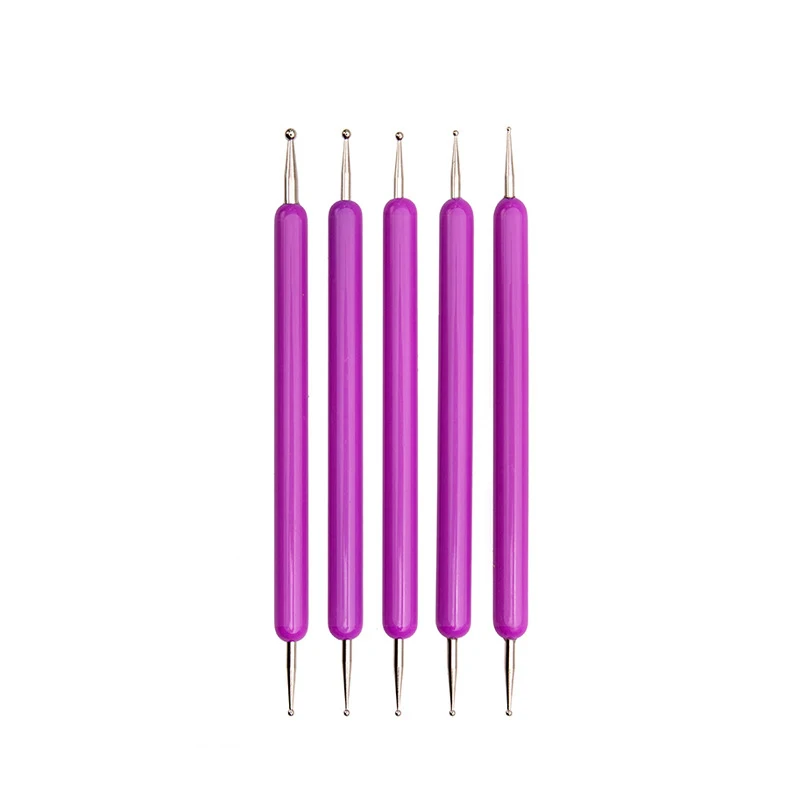 Dotting Tools Set Nail Art Embossing Stylus Painting Rocks Mandalas Art Dot Tools 2 Way Dotting Pen Tool 5pcs mandala dotting tools