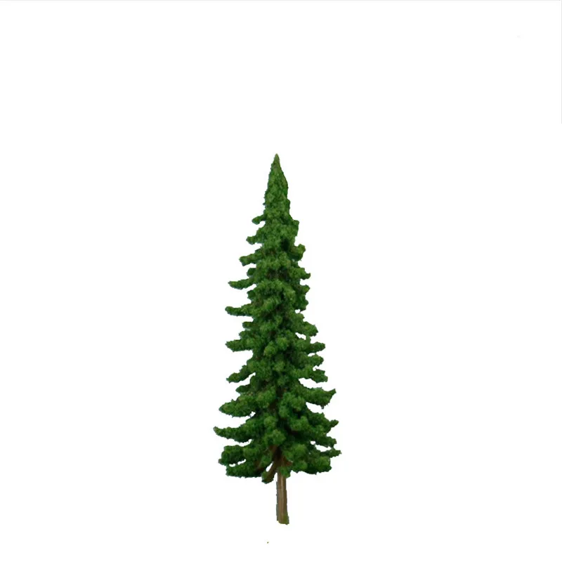 

500pcs/lot architecture miniature plastic 1:1000 scale model pine tree for ho train layout and hobby model maker