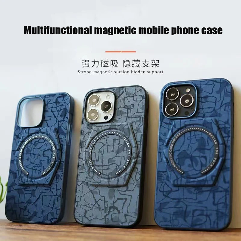 For iphone12/13 series multifunctional magnetic mobile phone case for iPhone12/13 pro max wireless protective case best case for iphone 12 pro