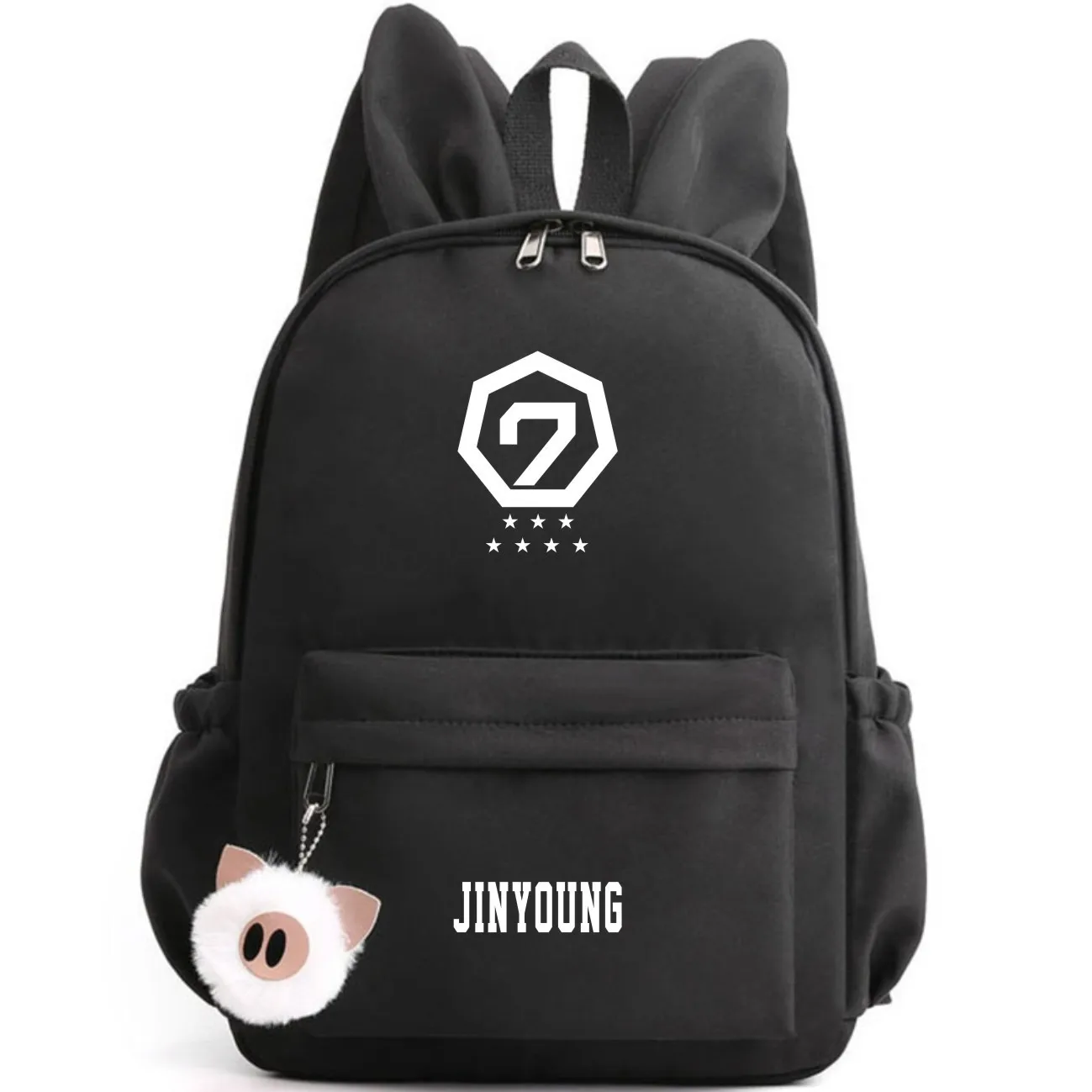 Новое поступление, модная сумка для книг Got7 с кроличьими ушками, рюкзак kpop Jackson Jb, корейский рюкзак, школьная сумка для женщин-подростков