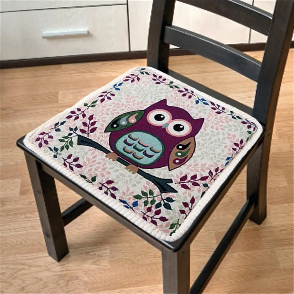 

USB Owl Heating Cushion Electric Heating Seat Pad Washable Linen Winter Heated Mat Anti-static For Office Home Rapid Warming