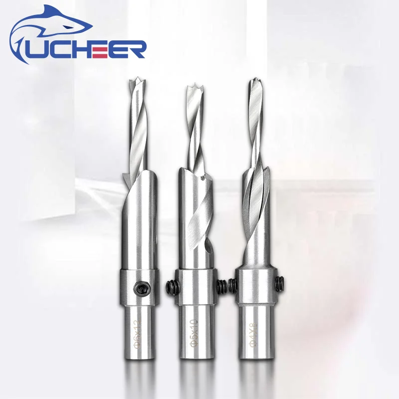 

UCHEER 1pcs Salad seed mother flat bottom countersunk head step two steps screw pattern take double hole opener bits