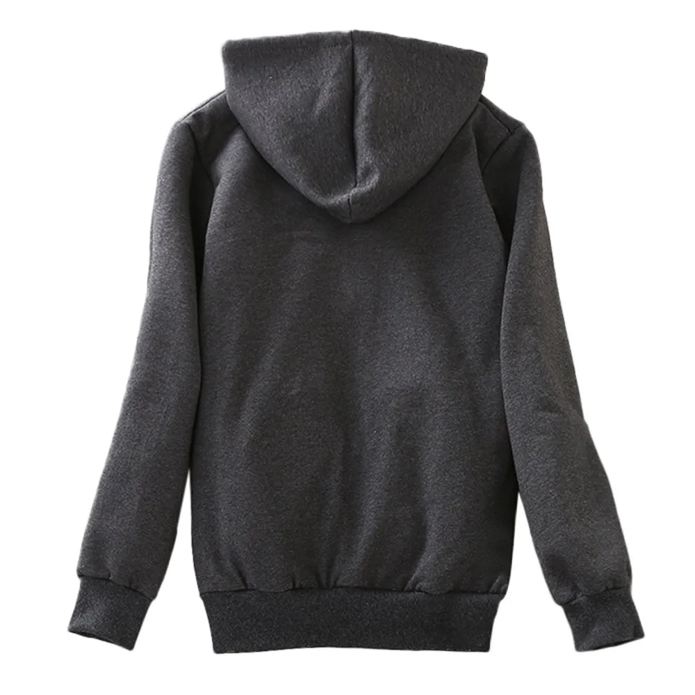 Women Casual Winter Warm Coat Sherpa Lined Zip Up Hooded Sweatshirt Autumn Jacket Coat Fleece Hoodie Sweatshirt Zip Up Sweter