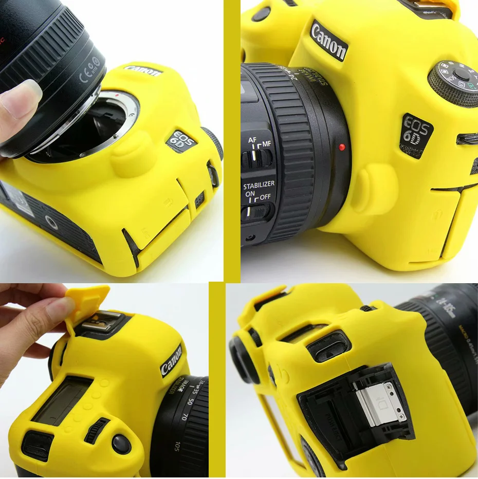 TENENELE сумки для камеры для Canon EOS 6D Мягкий силиконовый чехол красочная резиновая крышка сумка для Canon eos 6 D Защита тела аксессуары